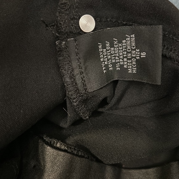 Nordstrom 1822 Denim High Waist Coated Leather Ankle Skinny - Picture 11 of 16